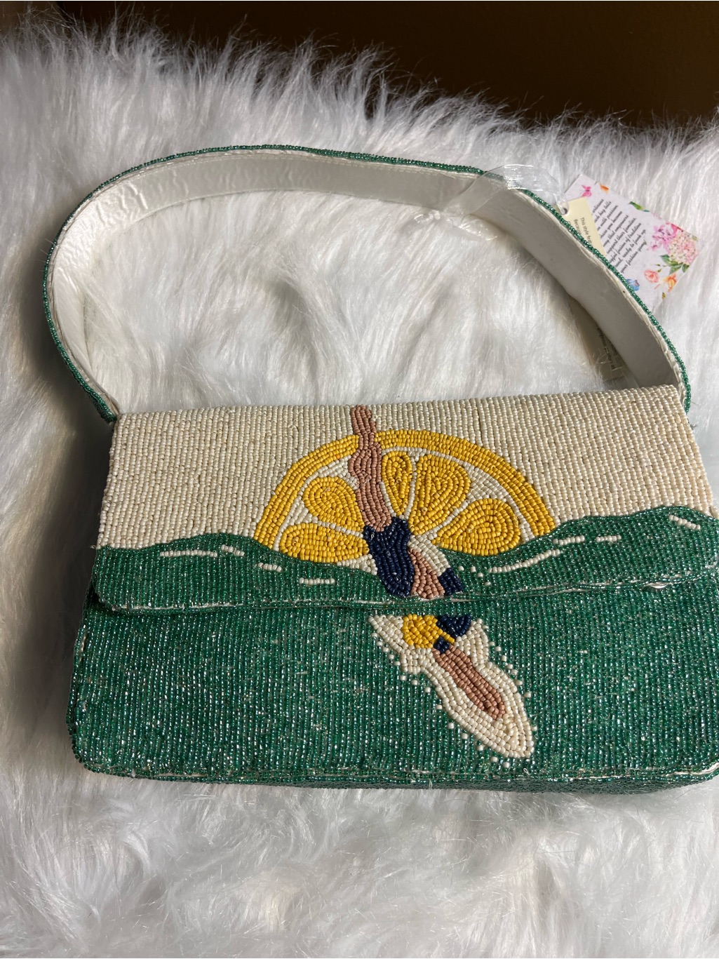 HandBeaded Swimmer Hand Bag